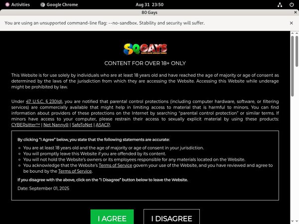 80 Gays Account Discount