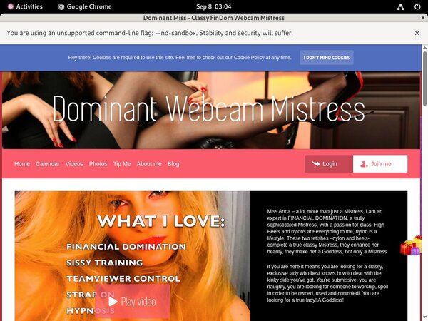 Dominant Miss - Classy FinDom Webcam Mistress Free Memberships