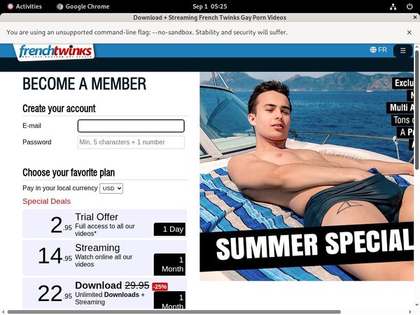 French Twinks Discount Off