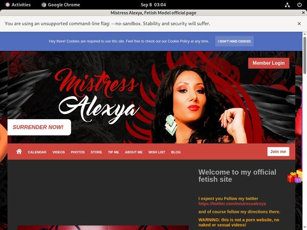 Mistress Alexya Sign Up