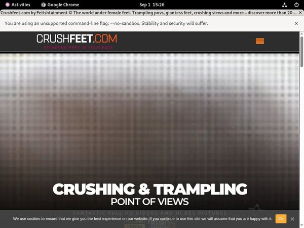 New Crushfeet.com Password
