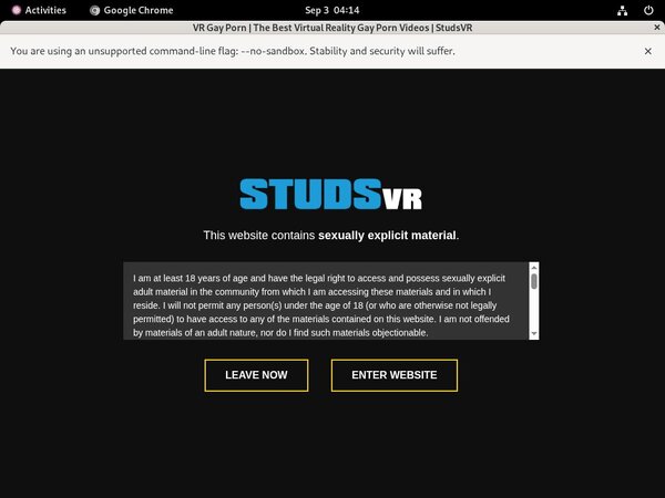 Studs VR Sing Up Studs VR Sing Up